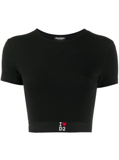 Dsquared2 укороченный топ I Heart D2