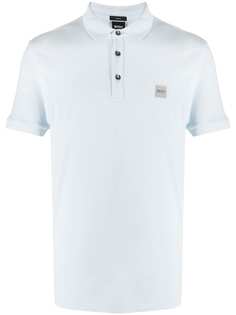 BOSS рубашка поло с вышитым логотипом