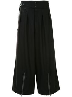 Y-3 фланелевые брюки широкого кроя