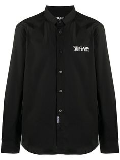 Versace Jeans Couture рубашка с вышитым логотипом