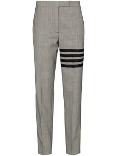 Thom Browne клетчатые брюки с полосками 4-Bar