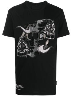 Philipp Plein футболка Skull с принтом и логотипом