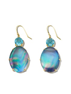 IPPOLITA овальные серьги-подвески Luce из желтого золота с камнями