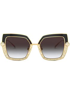 Dolce & Gabbana Eyewear солнцезащитные очки в массивной оправе