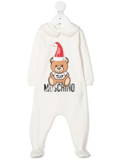 Moschino Kids комбинезон для новорожденного с логотипом