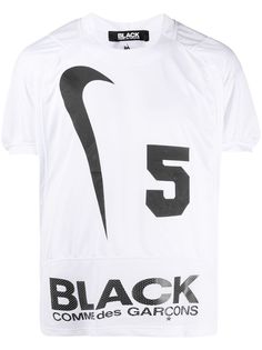 Black Comme Des Garçons футболка с логотипом из коллаборации с Nike