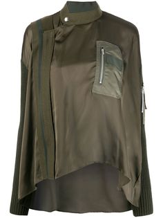 Sacai блузка асимметричного кроя