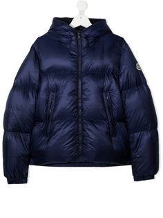 Moncler Kids пуховик с капюшоном