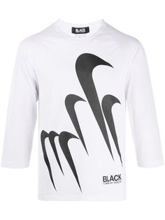 Black Comme Des Garçons футболка с логотипом из коллаборации с Nike