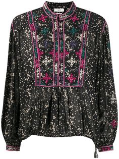 Isabel Marant Étoile блузка с цветочным принтом и вышивкой