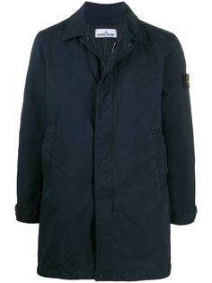Stone Island пуховик с нашивкой-логотипом