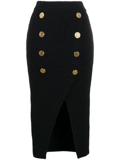Balmain трикотажная юбка миди