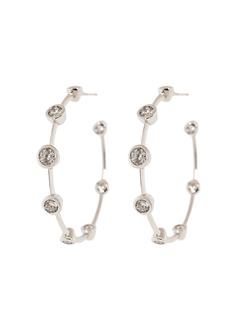 MARIANI серьги-кольца из белого золота с бриллиантами