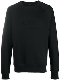 Balmain толстовка с тисненым логотипом