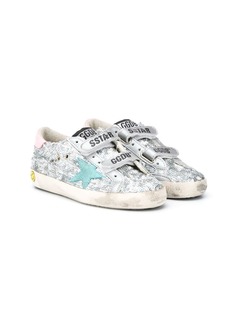 Golden Goose кеды с нашивками и пайетками
