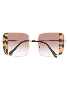 Miu Miu Eyewear солнцезащитные очки в квадратной оправе