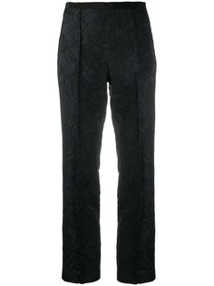 Etro жаккардовые брюки кроя слим с цветочным узором