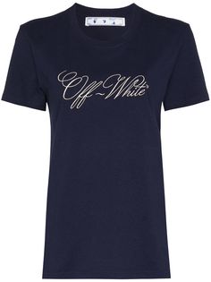 Off-White футболка Italic с логотипом