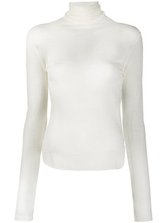 Ann Demeulemeester полупрозрачный топ с высоким воротником