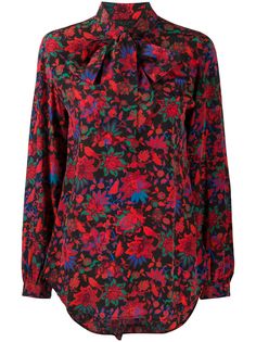 Rag & Bone блузка с бантом и цветочным принтом