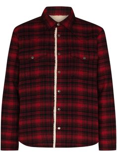 Saint Laurent клетчатая рубашка в стиле вестерн