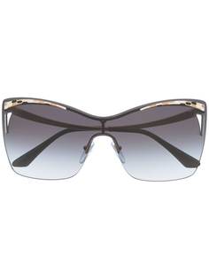 Bvlgari солнцезащитные очки в квадратной оправе с затемненными линзами