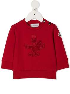 Moncler Kids толстовка в рубчик с вышивкой