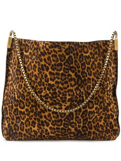 Saint Laurent сумка-хобо Suzanne с леопардовым принтом