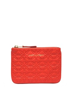 Comme Des Garçons Wallet embossed-pattern leather pouch