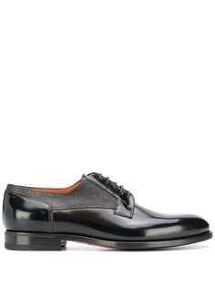 Santoni туфли дерби на шнуровке