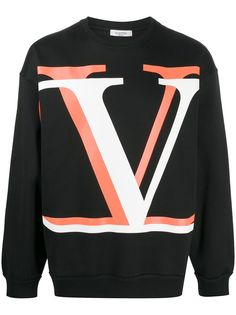 Valentino толстовка с круглым вырезом и логотипом VLogo