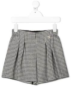 Monnalisa houndstooth check shorts
