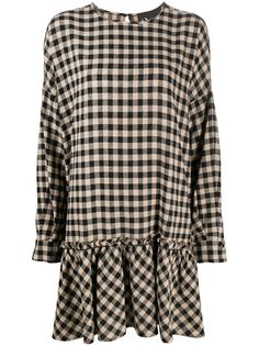 8pm расклешенное платье в клетку