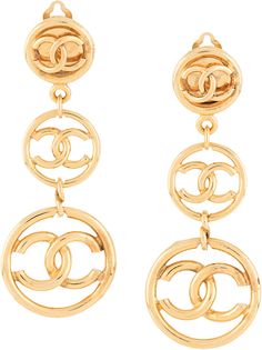 Chanel Pre-Owned серьги 1993-го года с логотипом CC