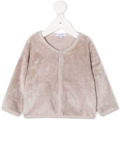 Absorba faux-fur rib-trimmed cardigan