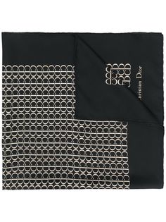 Christian Dior платок 1970-х годов с монограммой