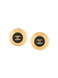 Chanel Pre-Owned серьги-клипсы 1995-го года с логотипом CC