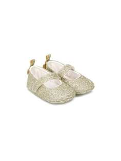 Miss Blumarine glitter-effect ballerinas