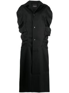 Aganovich ruffle-trim long coat