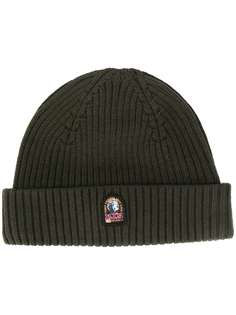 Parajumpers logo patch ribbed beanie