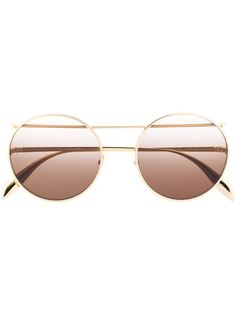 Alexander McQueen Eyewear солнцезащитные очки в круглой оправе с эффектом градиента