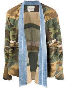 Greg Lauren камуфляжная куртка-кимоно