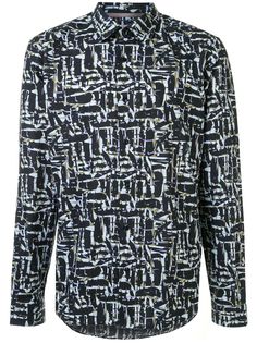 Gieves & Hawkes рубашка с абстрактным принтом