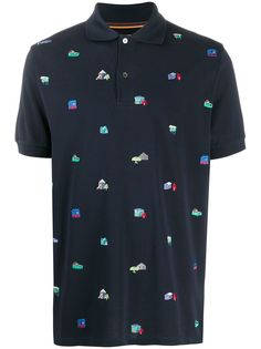 Paul Smith рубашка поло с вышивкой