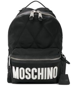 Moschino стеганый рюкзак с логотипом