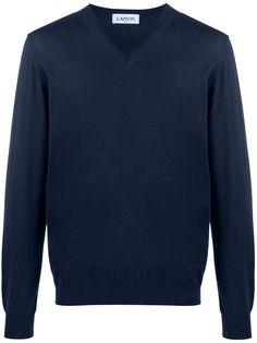 LANVIN джемпер с V-образным вырезом и вышивкой