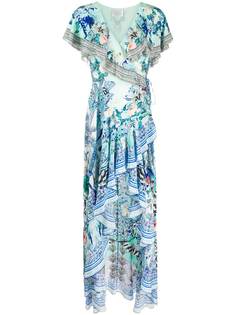 Camilla длинное платье Wing of Luxor с оборками на рукавах