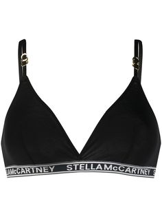 Stella McCartney жаккардовый бюстгальтер с треугольными чашками и логотипом