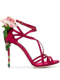 Dolce & Gabbana босоножки Keira с декоративной розой и кристаллами