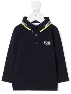 Boss Kids рубашка поло с логотипом